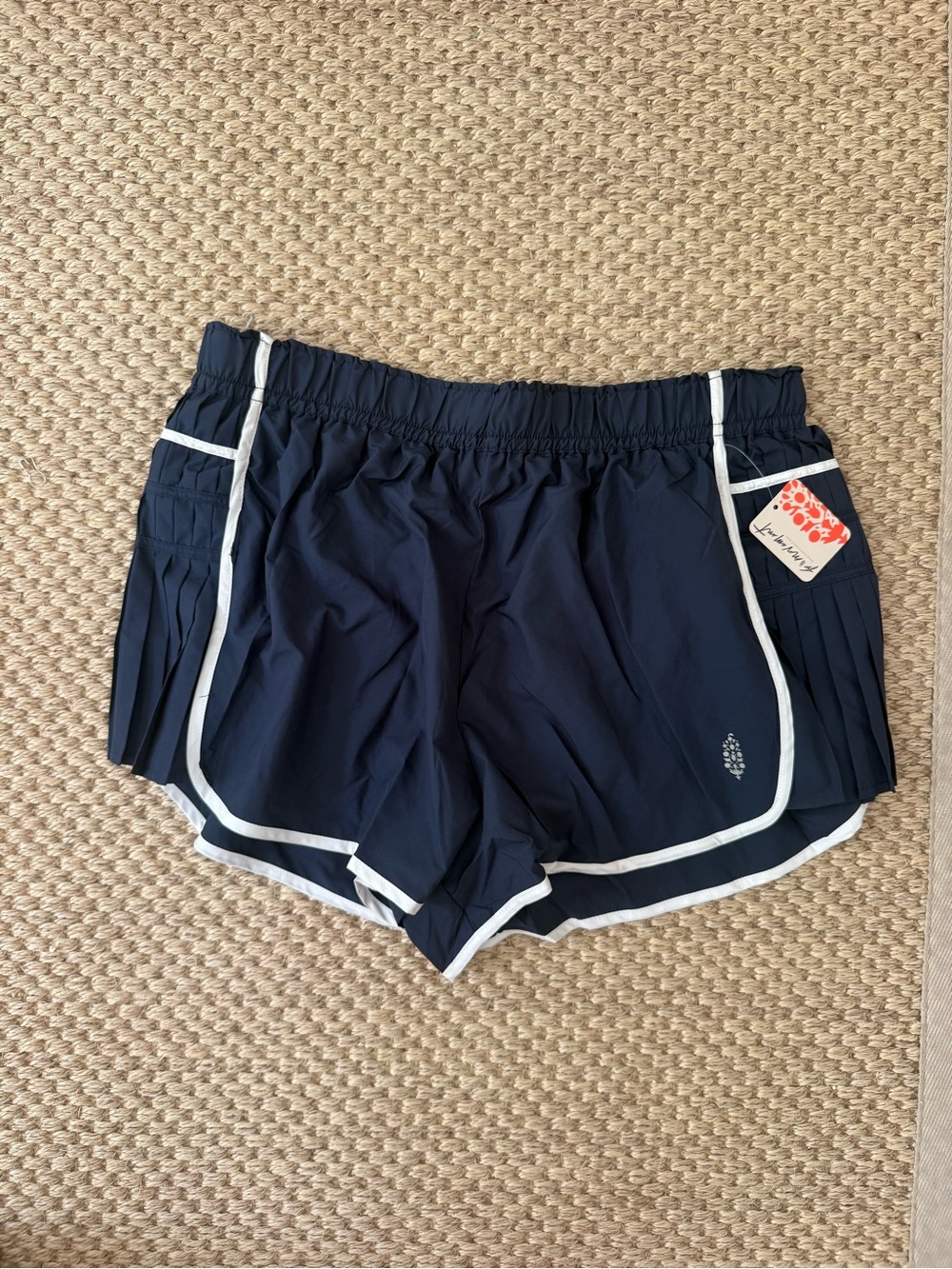 FP Movement by Free People Navy Athletic Shorts with White Trim